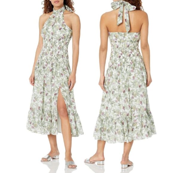 New! Cinq a sept Dover floral high neck midi dress 17730